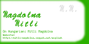 magdolna mitli business card